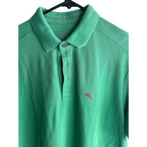 Tommy Bahama Island Zone Men's Polo shirt teal size Med.‎